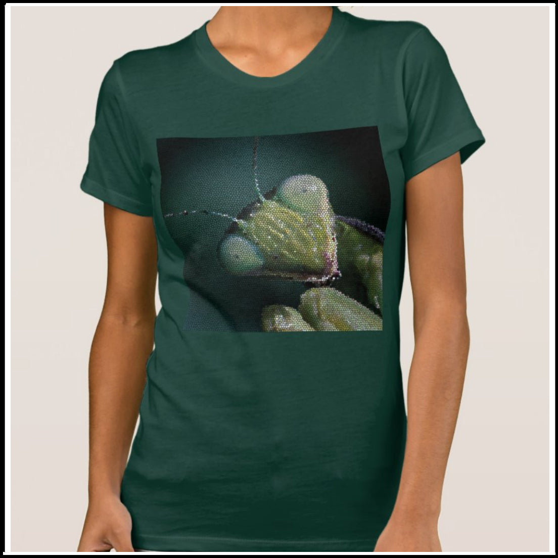 T-Shirt Women's - Mosaic Mantis Face