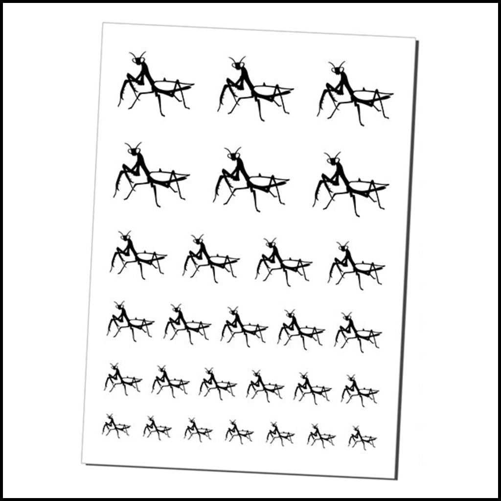 Fun - Praying Mantis Temporary Tattoos / Decals