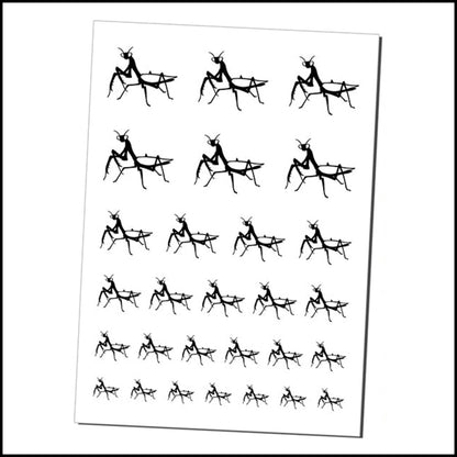 Fun - Praying Mantis Temporary Tattoos / Decals