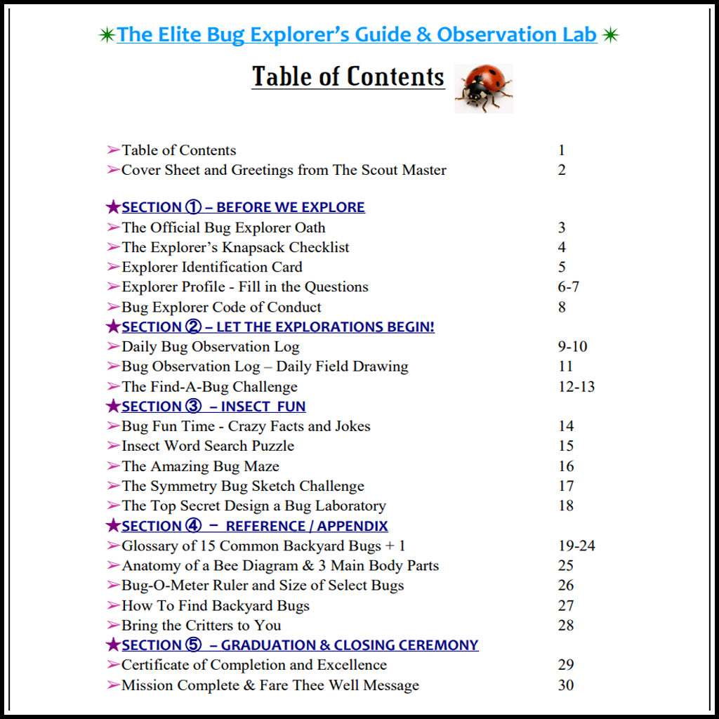 Educational -  Elite Bug Explorer's Guide & Observation Lab